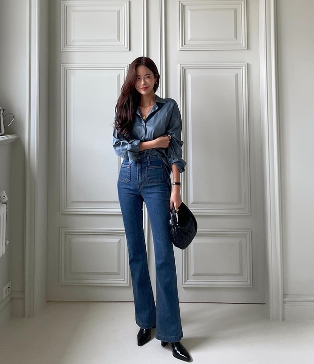 10 công thức diện quần jeans chuẩn thanh lịch cho nàng công sở - Ảnh 9.