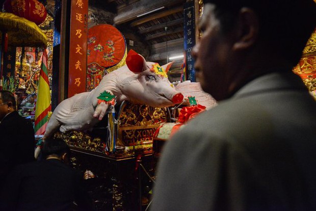 Hà Nội: Đặc sắc lễ hội rước 17 “ông lợn” của người dân làng La Phù - Ảnh 6.