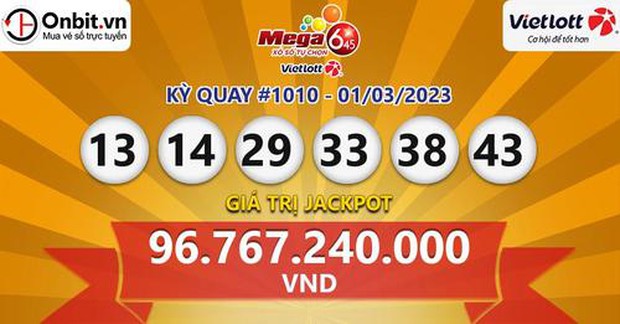 Hai vé số Vietlott cùng trúng giải Jackpot hơn 96,7 tỉ đồng - Ảnh 1.