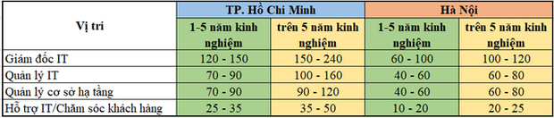 Nhân sự phần mềm, IT ở TP. Hồ Chí Minh hay Hà Nội có mức lương cao hơn, vị trí nào có mức lương 350 triệu đồng/tháng? - Ảnh 2.