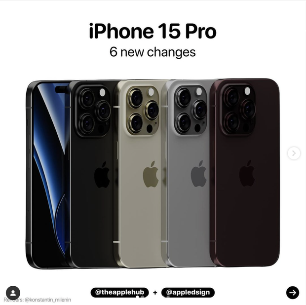 iPhone 15 Pro Max thì ra xịn thế này: Thiết kế nổi bần bật với nâng cấp chưa từng có, lại còn thêm màu đỏ siêu sang - Ảnh 1.