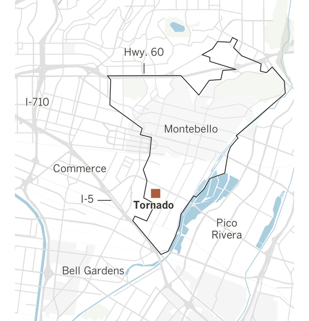 Mỹ: Lốc xoáy ở California, ôtô bay tứ tung - Ảnh 1.