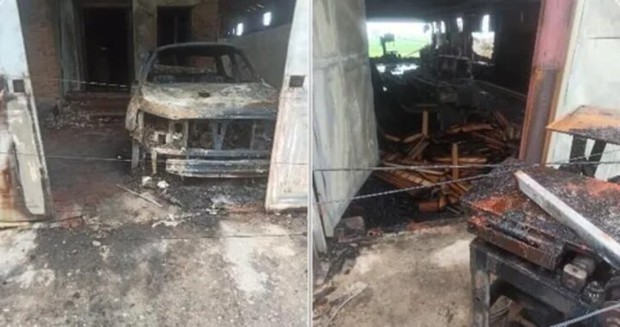 Cháy xưởng gỗ ở Bắc Giang, 5 người cùng gia đình thương vong - Ảnh 1.
