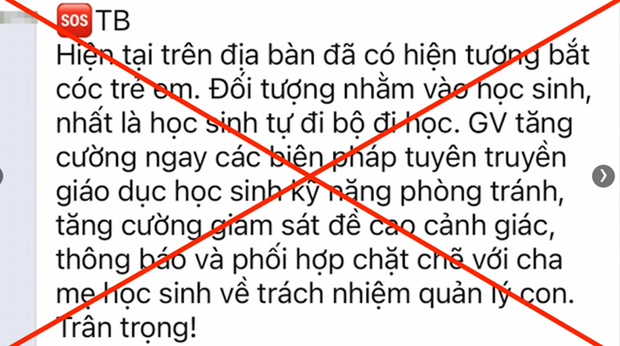 Công an quận Hoàng Mai: Không xảy ra bắt cóc trẻ em trên địa bàn - Ảnh 1.