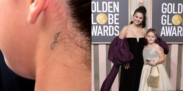 The mystery of Selena Gomez and Hailey Bieber having the same tattoo under their ear - Photo 3.