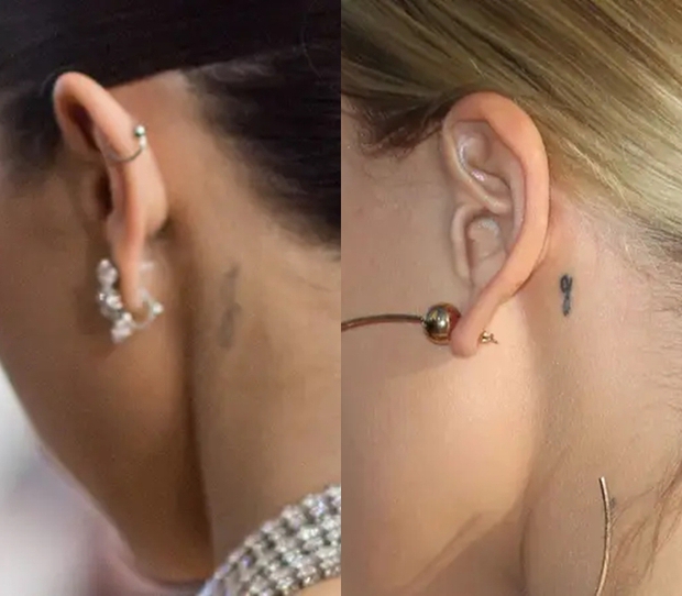 The mystery of Selena Gomez and Hailey Bieber having the same tattoo under their ear - Photo 2.