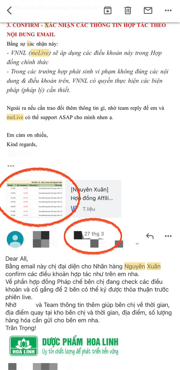 Võ Hà Linh tung bằng chứng kịch bản bán hàng với công ty Hoa Linh, tuyên bố ai cũng có lợi - Ảnh 4. Võ Hà Linh tung bằng chứng kịch bản bán hàng với công ty Hoa Linh, tuyên bố ai cũng có lợi - Ảnh 4.