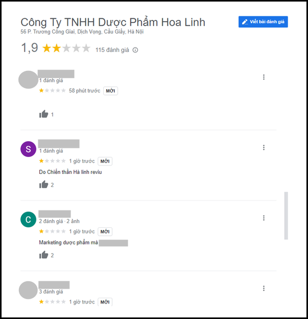 Dược phẩm Hoa Linh lao đao vì chiến thần Hà Linh: Hứng chịu 1 sao, tràn ngập lời khó nghe - Ảnh 1.