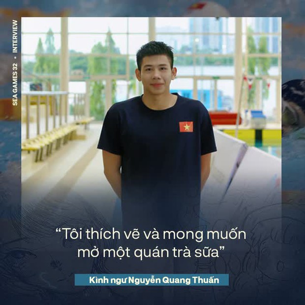 Kình ngư Nguyễn Quang Thuấn: Hãnh diện khi là em trai của Ánh Viên, thích vẽ và ước mơ mở tiệm trà sữa - Ảnh 4.