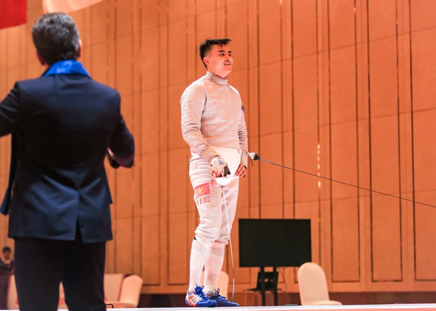 Vũ Thành An thất vọng khi thua sát nút ở trận chung kết kiếm chém cá nhân nam