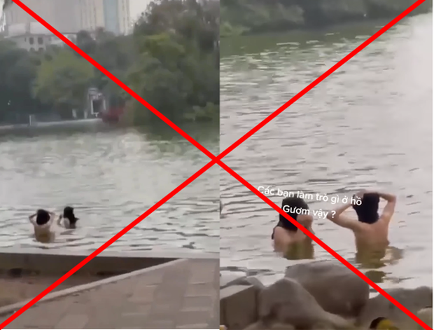 Công an điều tra clip giả mạo 2 cô gái tắm tiên tại Hồ Gươm - Ảnh 1. Công an điều tra clip giả mạo 2 cô gái tắm tiên tại Hồ Gươm - Ảnh 1.