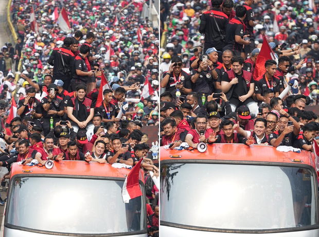 Đội tuyển U22 Indonesia về nước đoạt HCV SEA Games: Biển người chào mừng!