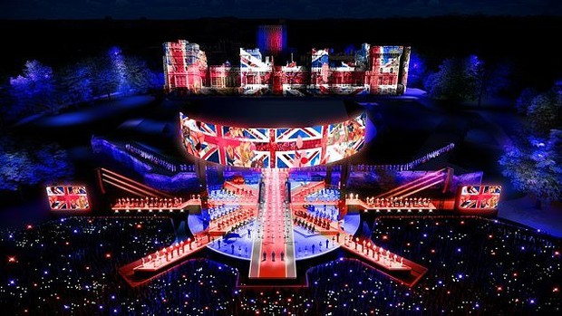 Sân khấu hoành tráng nhất nước Anh mừng Vua Charles đăng cơ - Ảnh 2.