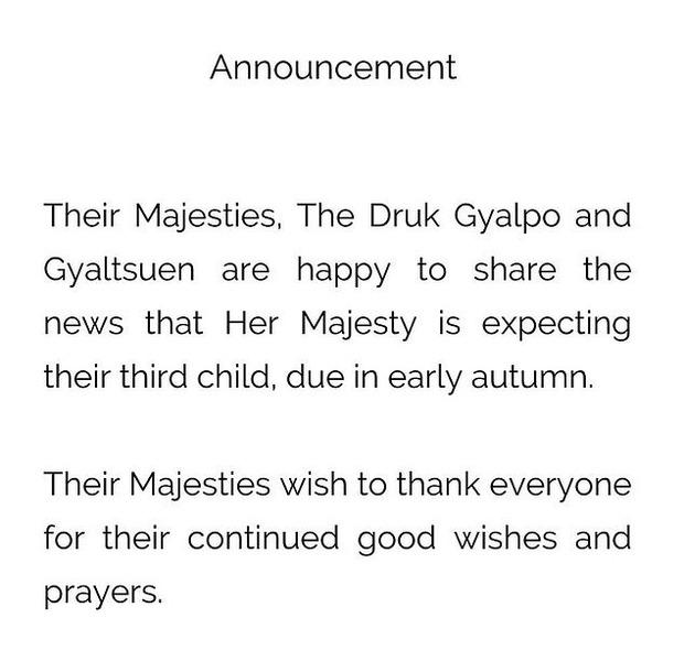Hoàng hậu vạn người mê Bhutan thông báo tin mừng ngay sau sinh nhật tuổi 33 - Ảnh 2.