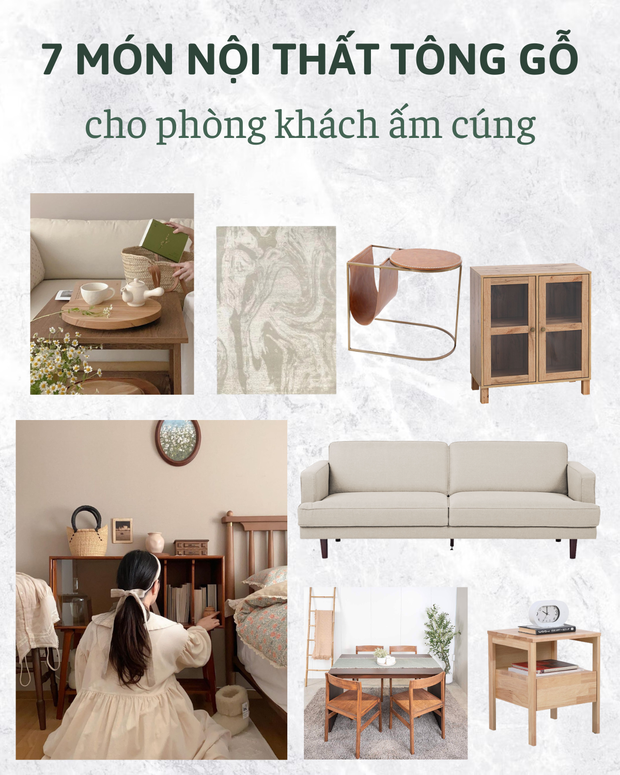 7 món nội thất gỗ mang lại vẻ ấm cúng cho phòng khách - Ảnh 1.