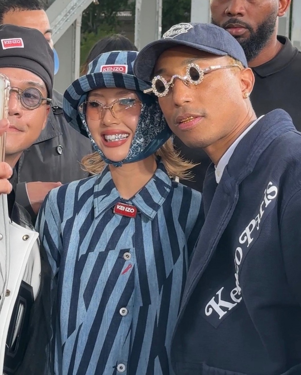 Quỳnh Anh Shyn ngồi hàng ghế đầu show Kenzo cùng Pharrell Williams, Tyga - Ảnh 2.