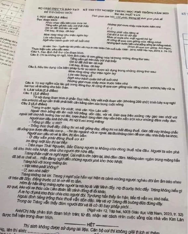 Bộ GD&ĐT: Nghi vấn lộ đề Văn không ảnh hưởng đến kỳ thi tốt nghiệp THPT 2023 - Ảnh 1.