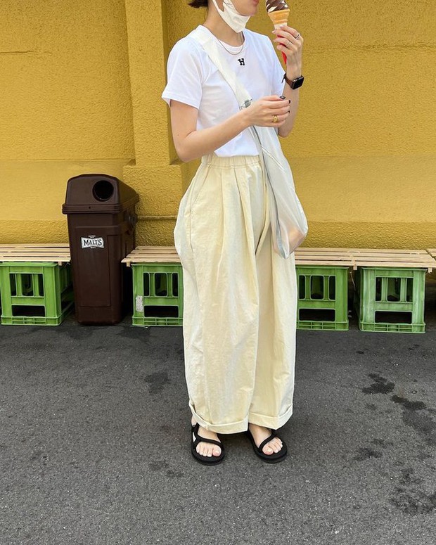 Blogger Nhật gợi ý cách phối đồ suông rộng mùa hè: Vừa xinh, mát lại hợp ai có chiều cao khiêm tốn - Ảnh 6.