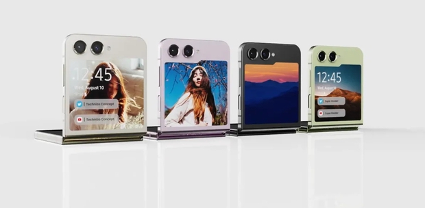 Galaxy Z Flip5 lộ ảnh thực tế trước ngày ra mắt: Màn hình phụ khổng lồ - Ảnh 2. Galaxy Z Flip5 lộ ảnh thực tế trước ngày ra mắt: Màn hình phụ khổng lồ - Ảnh 2.