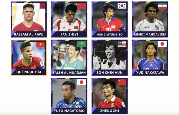 Quế Ngọc Hải lọt top Đội hình xuất sắc nhất mọi thời đại Asian Cup
