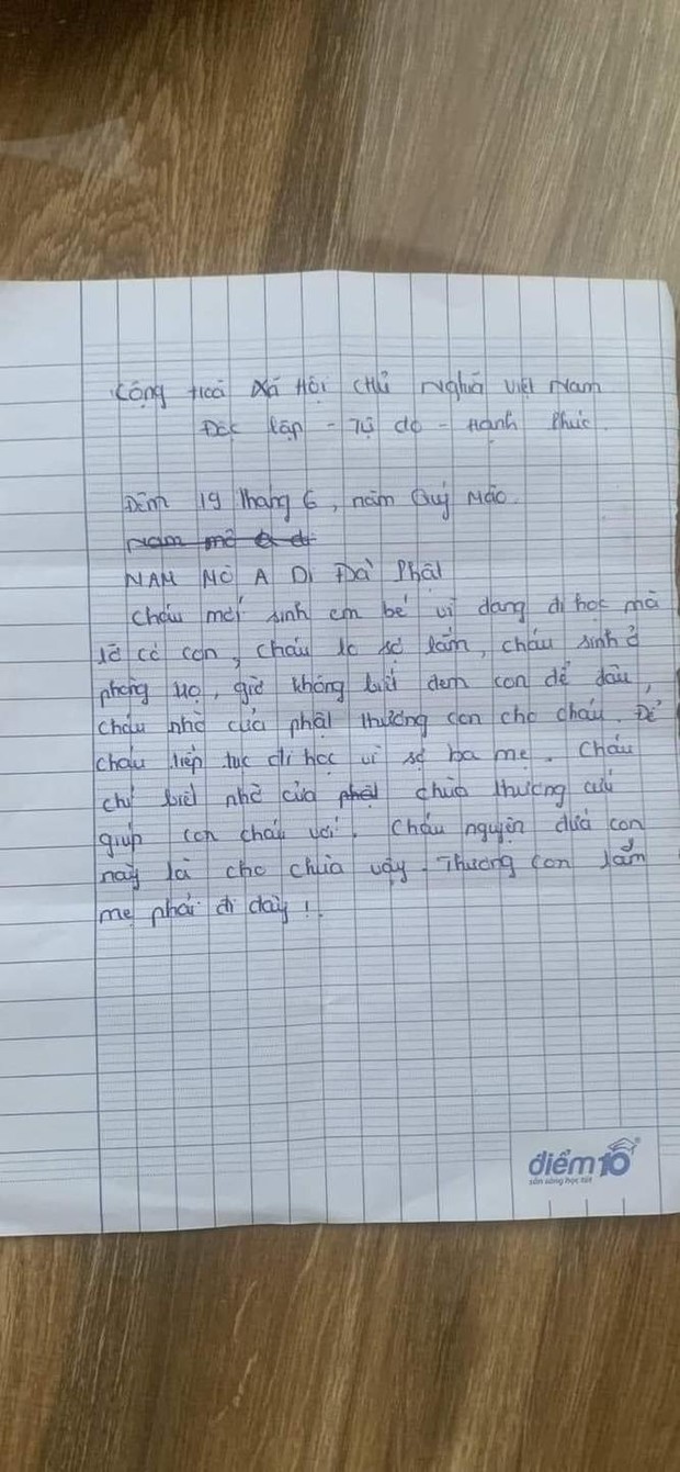 Nữ sinh để lại bé trai sơ sinh cùng bức thư có nội dung đầy xót xa trước cửa chùa - Ảnh 3.