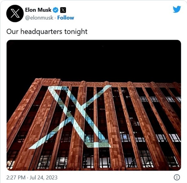 Elon Musk chính thức đổi logo Twitter thành chữ X, giải thích ý nghĩa rất ấn tượng - Ảnh 3.