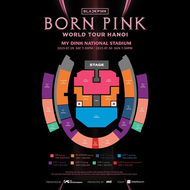 Công bố giá vé và sơ đồ concert BLACKPINK tại Việt Nam, thấp nhất 1,2 triệu - cao nhất gần 10 triệu - Ảnh 1.