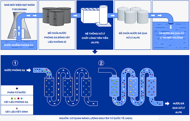 Nhật Bản xả nước thải hạt nhân ra Thái Bình Dương: Quy trình xử lý nước thế nào? - Ảnh 2.
