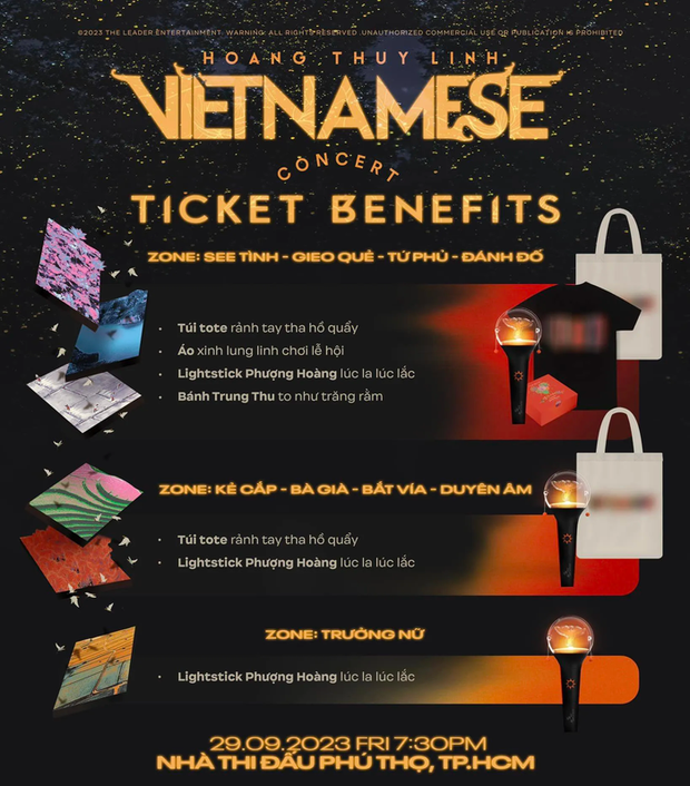 Giá vé concert Hoàng Thùy Linh: Gấp đôi show của Đen Vâu, tặng kèm bánh Trung thu tuyệt vời!