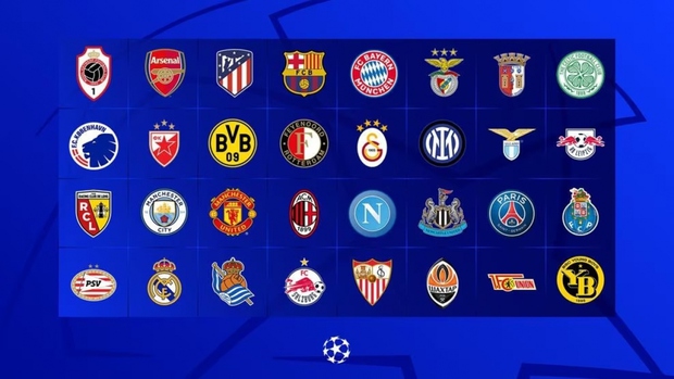 Danh sách 32 đội bóng đỉnh cao tham gia Cúp C1 Châu Âu mùa giải 2023/2024