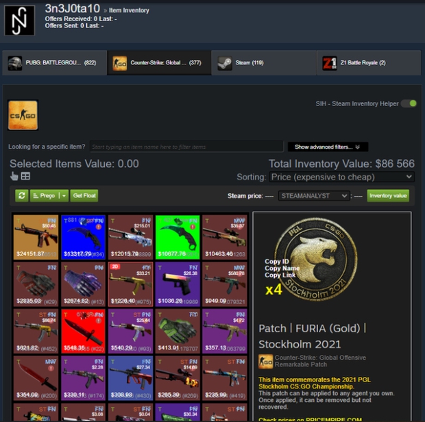 Hòm đồ CS:GO siêu đắt tiền của Neymar, Bomman - Bất ngờ vượt xa những gì anh Độ Mixi từng sở hữu