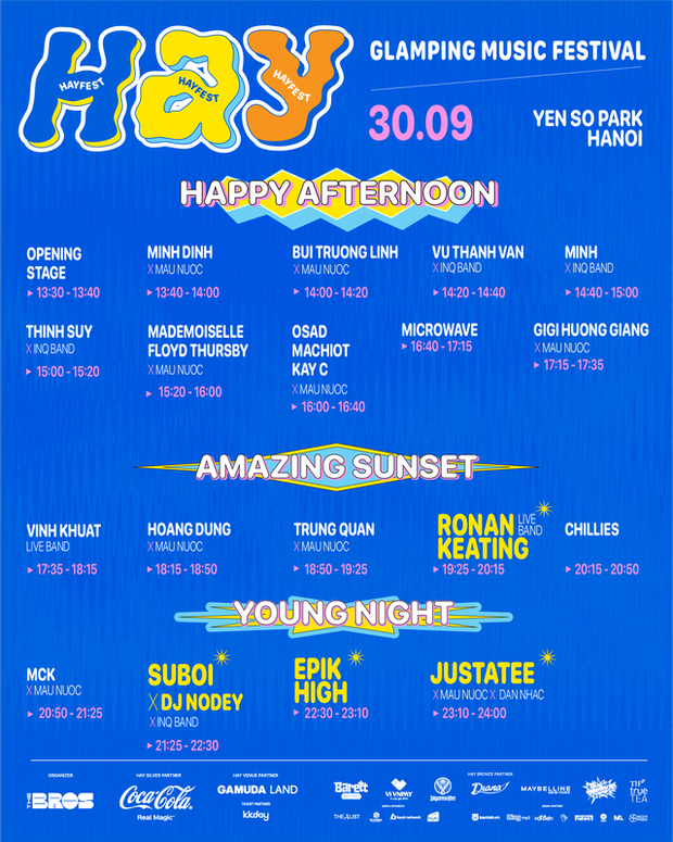 Ronan Keating và Epik High: HAY FEST 2023 hứa hẹn setlist đặc sắc, cùng xem ngay!