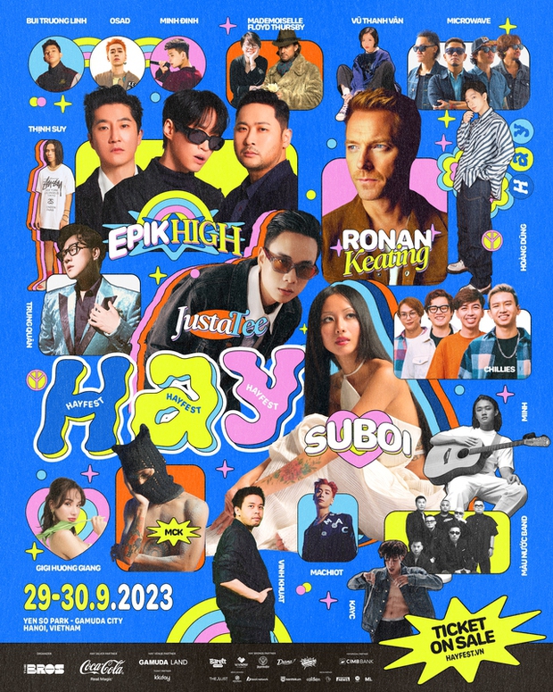 Ronan Keating và Epik High: HAY FEST 2023 hứa hẹn setlist đặc sắc, cùng xem ngay!