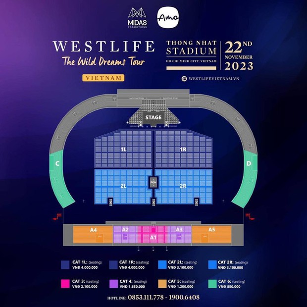 Chaos với vé concert Westlife tại Việt Nam: Giá vé ngồi cao nhất 4 triệu đồng, cơ hội trải nghiệm không thể bỏ qua!