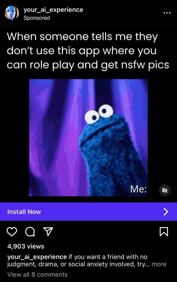 Quảng cáo về mại dâm AI đang tràn ngập Instagram và TikTok - Ảnh 1.