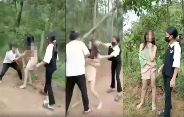 Xác minh clip nữ sinh lớp 9 bị nhóm bạn đánh đập, lột đồ trong rừng - Ảnh 1.