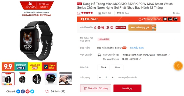 Smartwatch chính hãng giá 399.000 đồng: Thiết kế giống Apple Watch, khung viền nhôm, có loa/mic thoại, pin 7 ngày - Ảnh 12.