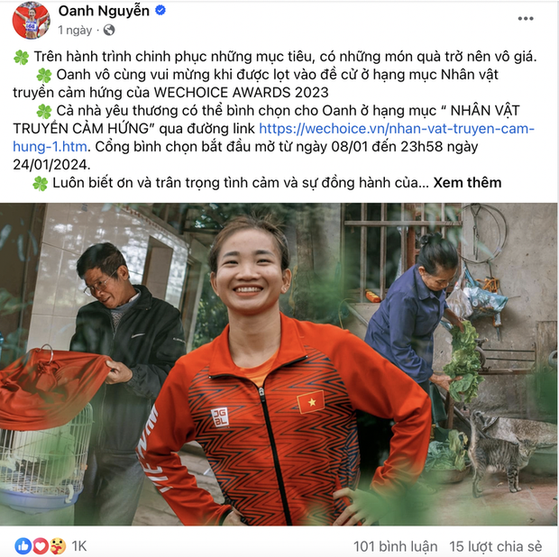 Cộng đồng fan thể thao hôm nay gửi lời mời bình chọn cho 5 ngôi sao tại WeChoice Awards 2023