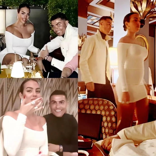 Ronaldo bị ngạc nhiên bởi màn ma thuật kẹo bông của bạn gái khi ăn tối tại nhà hàng sang trọng