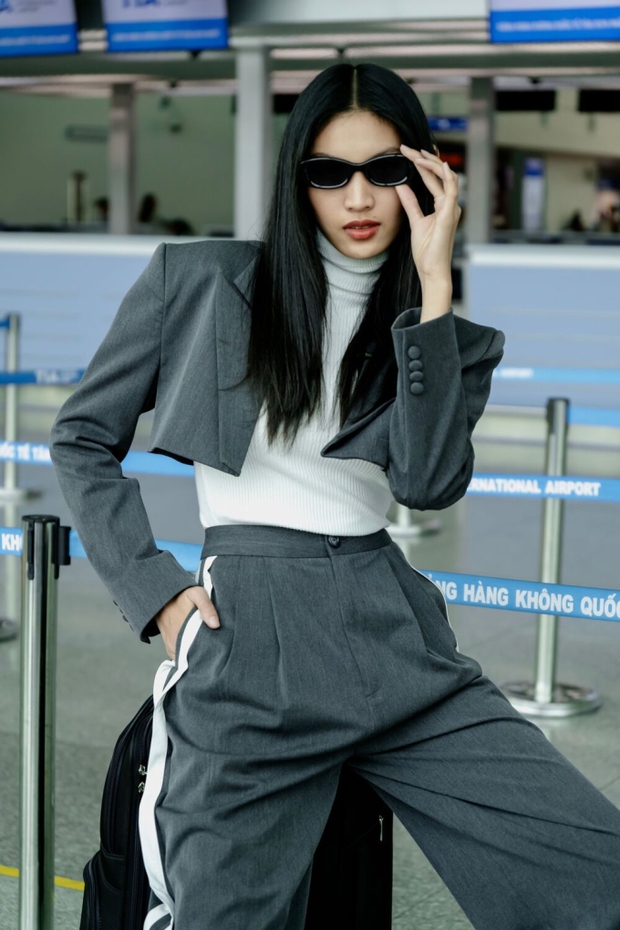 Quán quân The Face Vietnam Huỳnh Tú Anh xuất hiện đầy cá tính tại sân bay, lên đường tới kinh đô thời trang bậc nhất thế giới - Ảnh 5.