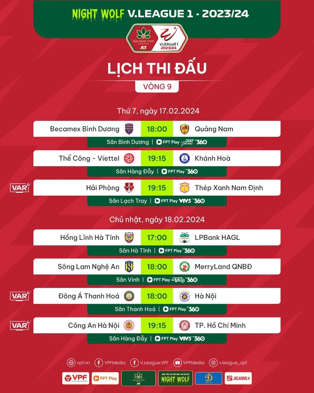 Lịch thi đấu và trực tiếp V.League hôm nay 17/2: Tâm điểm ở Lạch Tray - Ảnh 1.