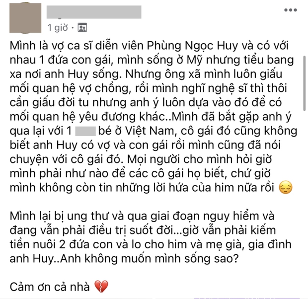 Rộ tin Phùng Ngọc Huy đã có vợ con tại Mỹ, còn bị bà xã bóc phốt ngoại tình? - Ảnh 2.