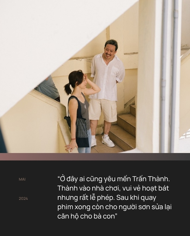 Người dân chung cư phim Mai nhớ về những ngày đoàn phim quay đến tận 12h đêm, tiết lộ tính cách của Trấn Thành - Ảnh 5.