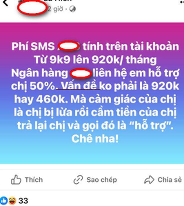 Nhiều khách hàng “kêu khóc” vì phí SMS banking tăng sốc - Ảnh 1.