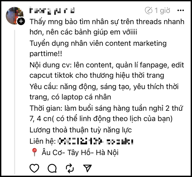 Gen Z đang đổ bộ Threads để chốt đơn, HR cũng chớp cơ hội đăng tin tuyển dụng kiếm các “bảnh tiềm năng - Ảnh 4.