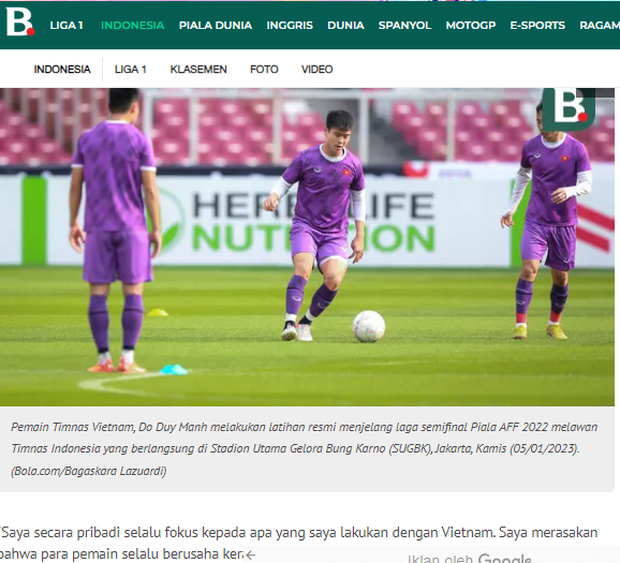 Báo Indonesia hồ hởi khi HLV Troussier loại trung vệ Đỗ Duy Mạnh - Ảnh 2.