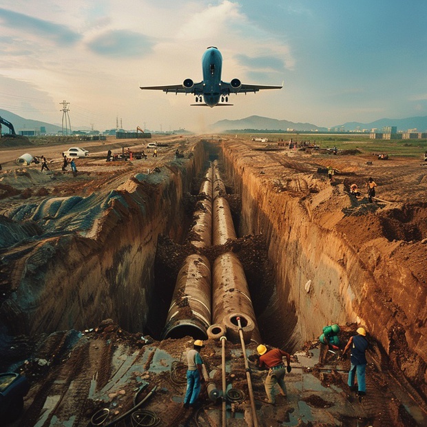 Khám phá công năng đường ống dài 21km xuyên lòng đất nối tới siêu sân bay 16 tỷ USD lớn nhất Việt Nam - Ảnh 1.
