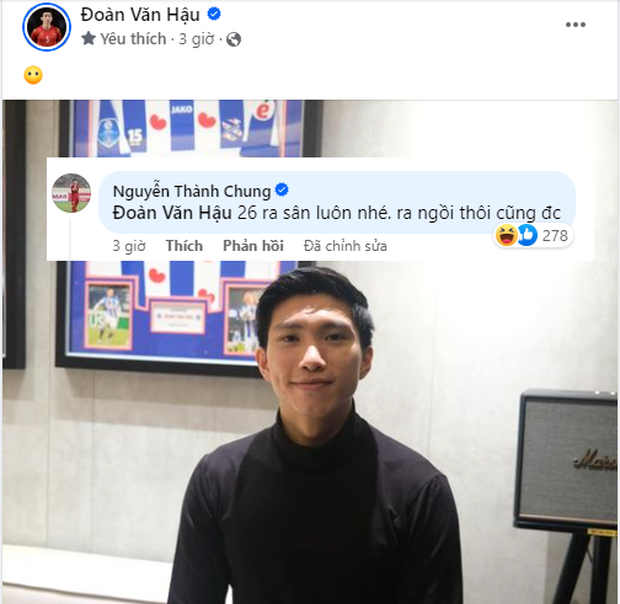 Trung vệ tuyển Việt Nam cầu cứu Đoàn Văn Hậu: 26/3 ra sân luôn nhé, ra ngồi thôi cũng được - Ảnh 1.