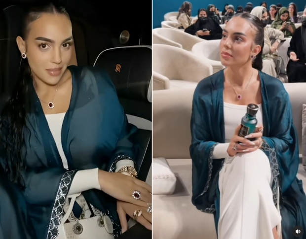 Bạn gái Ronaldo quyến rũ dự sự kiện, hút hồn đến mức vệ sĩ cũng phải đứng ngắm không rời - Ảnh 2.