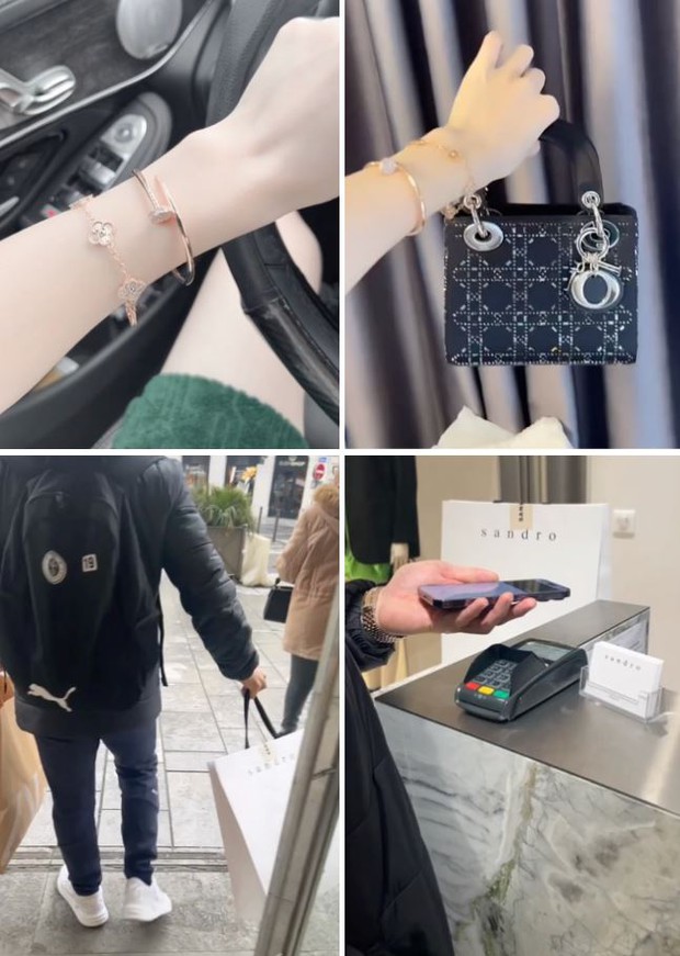 Chu Thanh Huyền và những món quà từ chồng.